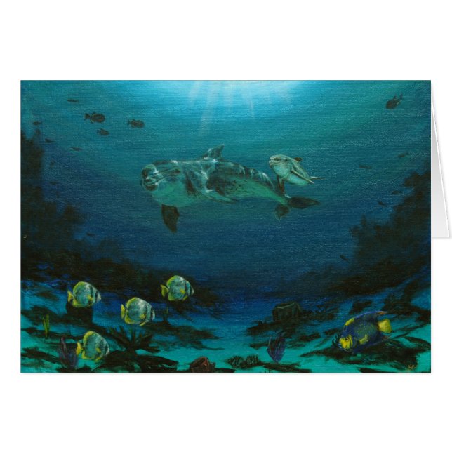 Dauphin et veau de mère (Devant Horizontal)