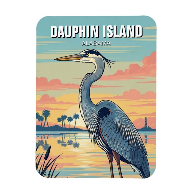 Dauphin Island Alabama Travel Magnet (Vertical)