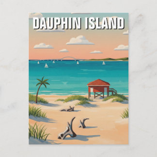 Dauphin Island Alabama Travel Postcard