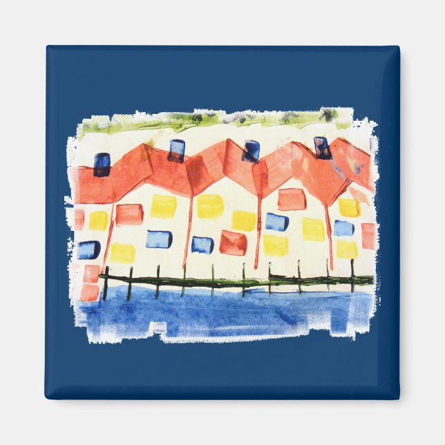 Dauphin Island Beach Maisons Magnet (Devant)