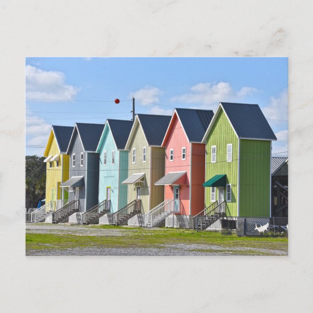 Dauphin Island Houses, Alabama Postcard (Front)