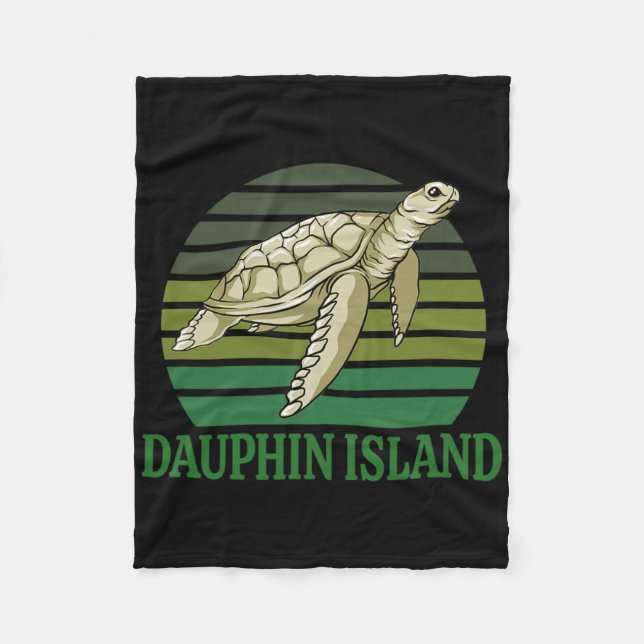 Dauphin Island Sea Turtle  Fleece Blanket (Front)