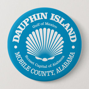 Dauphin Island (seashell) 4 Inch Round Button