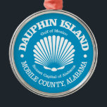 Dauphin Island (seashell) Metal Ornament<br><div class="desc">Dauphin Island,  Alabama.</div>