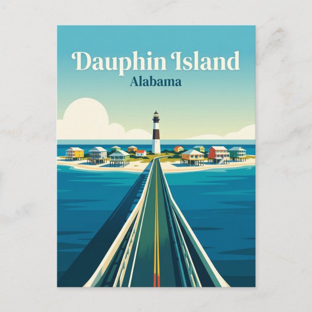Dauphin Island USA Postcard (Front)