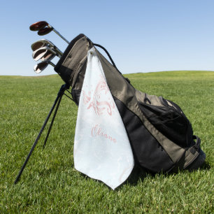 Dauphin rose Serviette de golf personnalisée