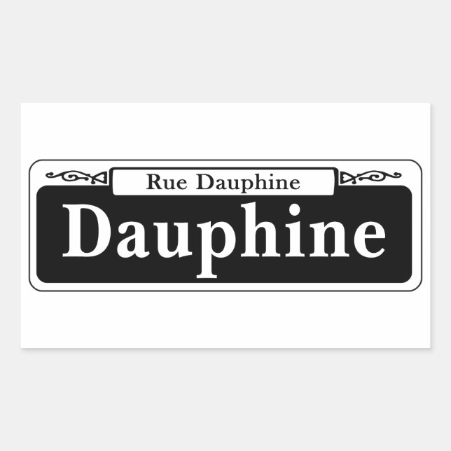 Dauphine St., New Orleans Street Sign Sticker (Front)