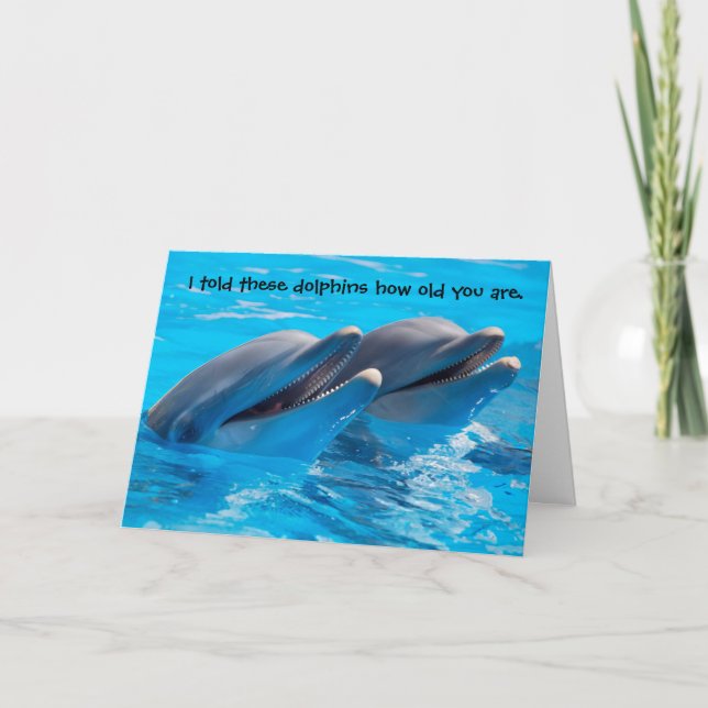 Dauphins amusants Carte d'anniversaire (Devant)