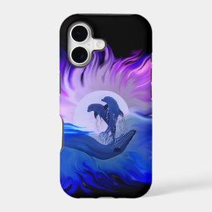 Dauphins au clair de lune