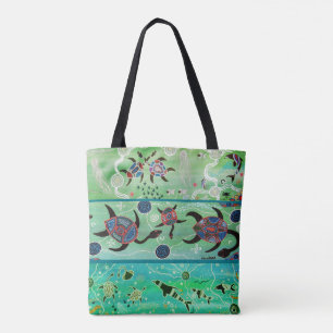 Dauphins et tortues Sac fourre-tout autochtone