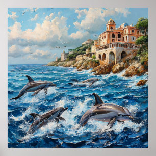 Dauphins Océaniques Décoration de Maison Côtière M