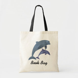 Dauphins tropicaux sautant sac de livre