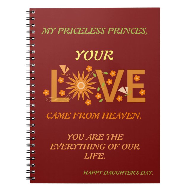 DAUTHER'S DAY GIFT NOTEBOOK (Front)