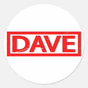 Dave Stamp Classic Round Sticker