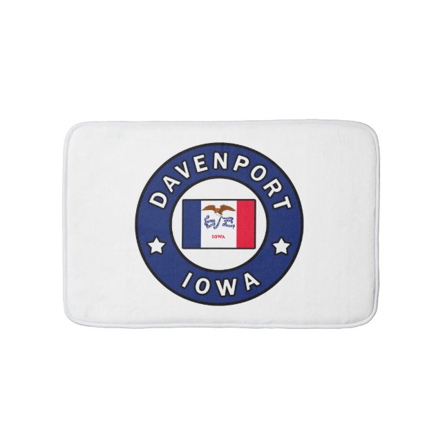 Davenport Iowa Bath Mat (Front)