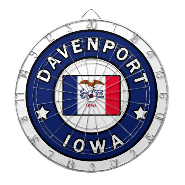 Davenport Iowa Dartboard (Front)