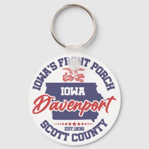 Davenport,Iowa Keychain