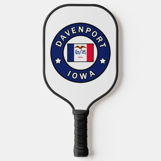 Davenport Iowa Pickleball Paddle (Front)