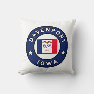 Davenport Iowa Throw Pillow
