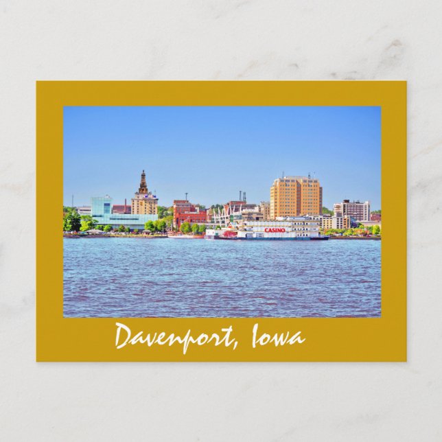 Davenport, Iowa, U.S.A. Postcard (Front)