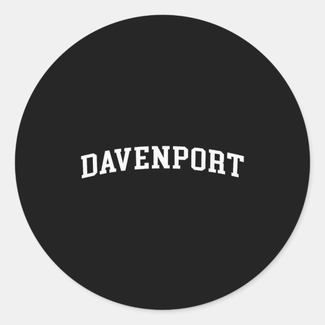 Davenrt  classic round sticker (Front)