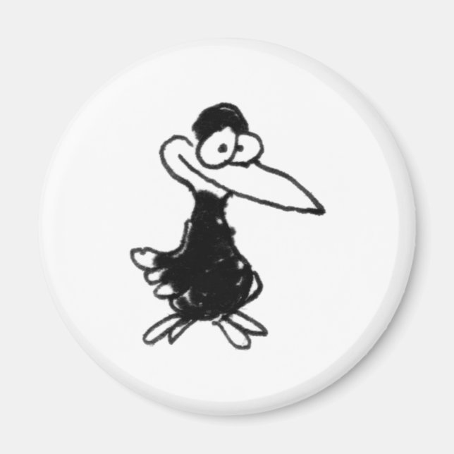 davholle black bird magnet (Front)
