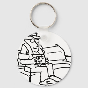 davholle out to stud keychain
