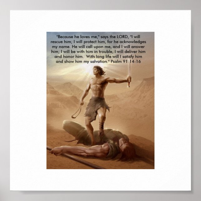 David and Goliath by:David Gudishvili Poster (Front)