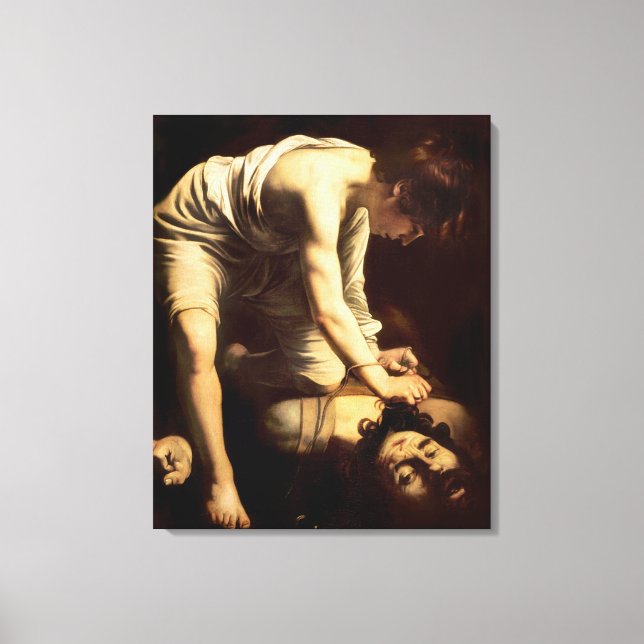 David and Goliath - Caravaggio c.1610 Canvas Print (Front)