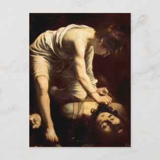 David and Goliath - Caravaggio c.1610 Postcard
