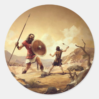 David and Goliath Classic Round Sticker