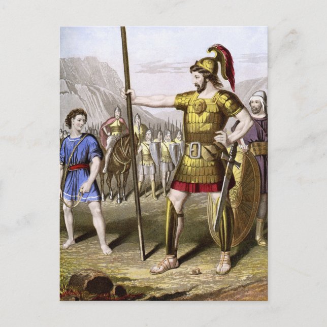 David and Goliath Postcard (Front)