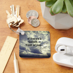 David and Goliath Quote  Keychain
