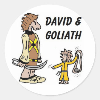 David and Goliath Stickers