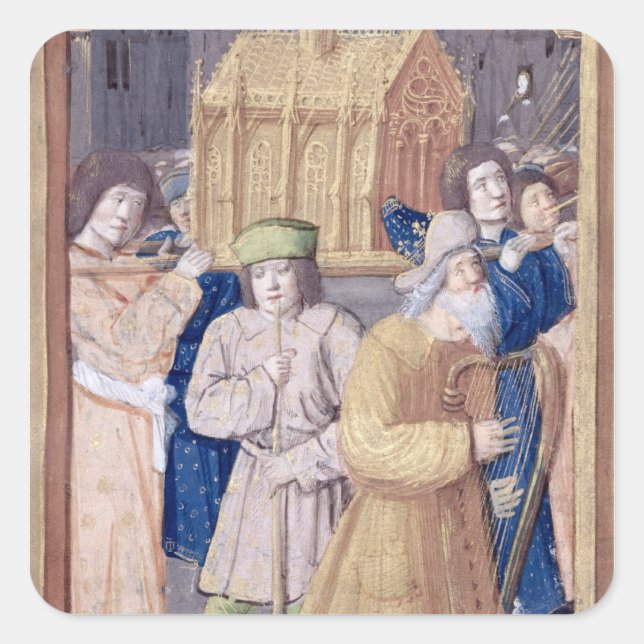 David and the Ark of the Covenant Square Sticker (Front)