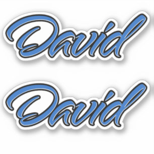 David Blue Autocollant Sticker Stickerset