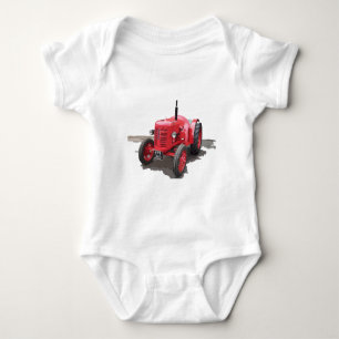 David Brown Tractor Vintage Hiking Duck Baby Bodysuit