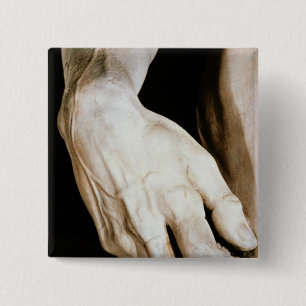 David by Michelangelo Buonarroti , 1501-04 2 Inch Square Button