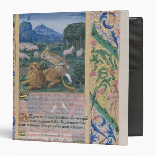 David defending his father's sheep against a binder