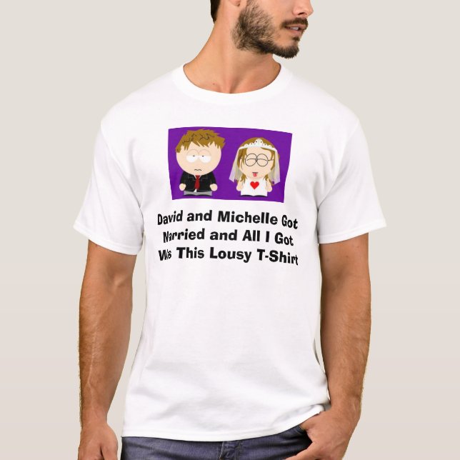 David et Michelle T-Shirt Mariage (Devant)