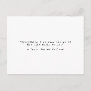 David Foster Wallace Breakdown Citation Carte post