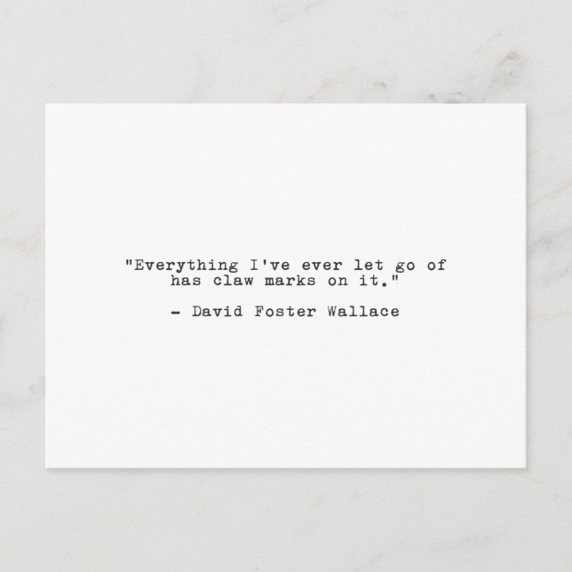 David Foster Wallace Breakdown Citation Carte post (Devant)