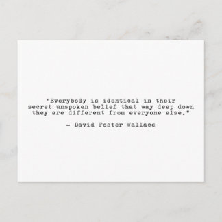 David Foster Wallace Individuality Quote Postcard