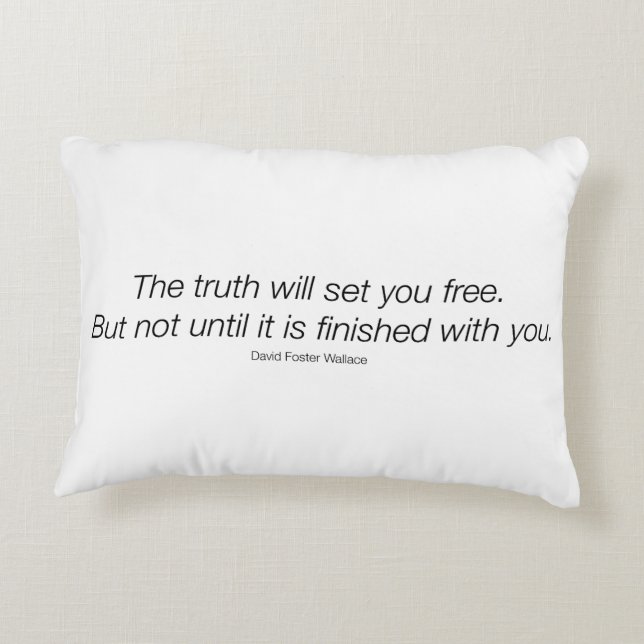 David Foster Wallace Quote Pillow! Decorative Pillow (Back)