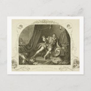 David Garrick (1717-79) as Richard III, Act V Scen Postcard