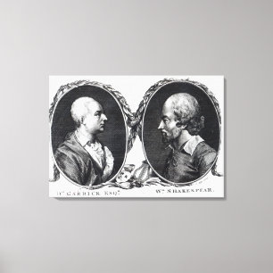 David Garrick and Shakespeare Canvas Print