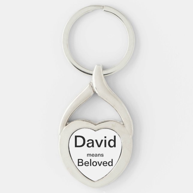 David means Beloved Keyring (Front)