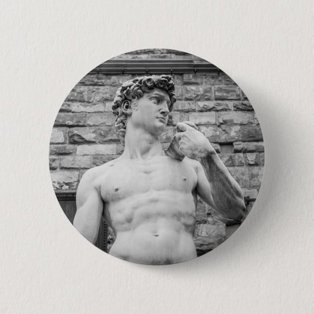 David (Michelangelo) 2 Inch Round Button (Front)