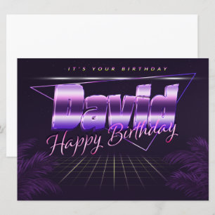 David Name First Name pura retro card Birthday