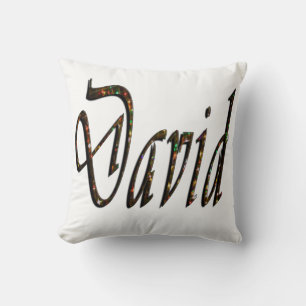 David Name Logo, Throw Pillow